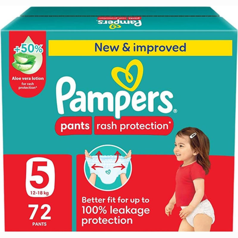 Pampers Active Fit Nappy Pants Size 5 Jumbo Box 72 Pants Secure Protection