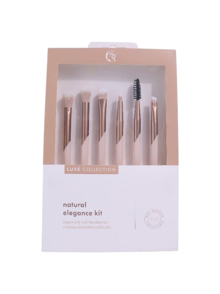Eye Makeup Brush Set 6 Pieces Soft Bristles Ergonomic Beauty System