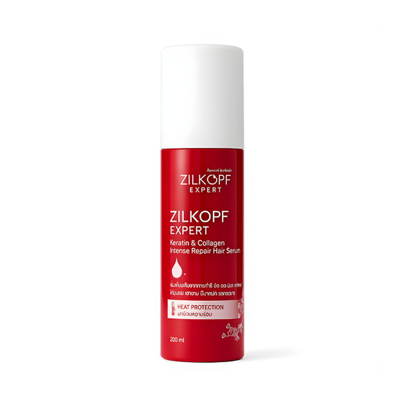 Zilkopf Keratin & Collagen Hair Serum with Heat Protection, 200ml