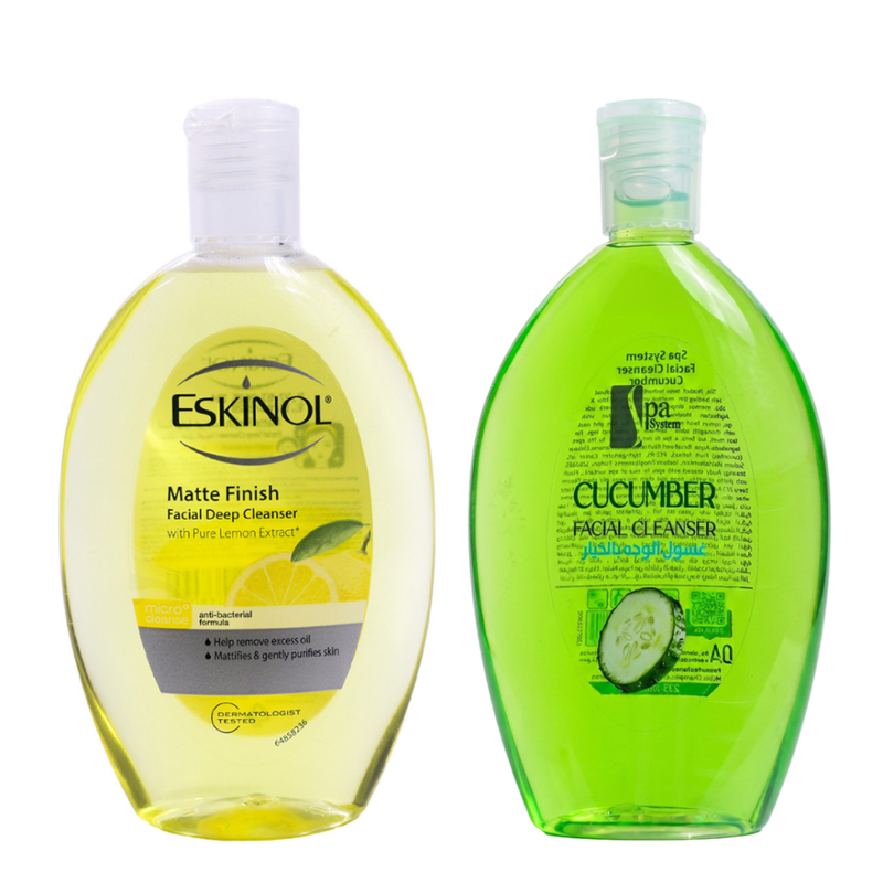 Face Cleanser Set Oil Control Lemon & Cucumber Eskinol 2x225ml