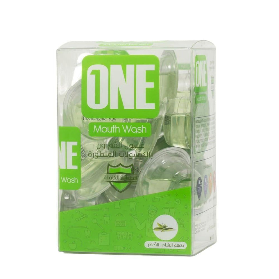 One Advanced Mouthwash Green Tea Capsules Oral Rinse Fresh Breath 15ml