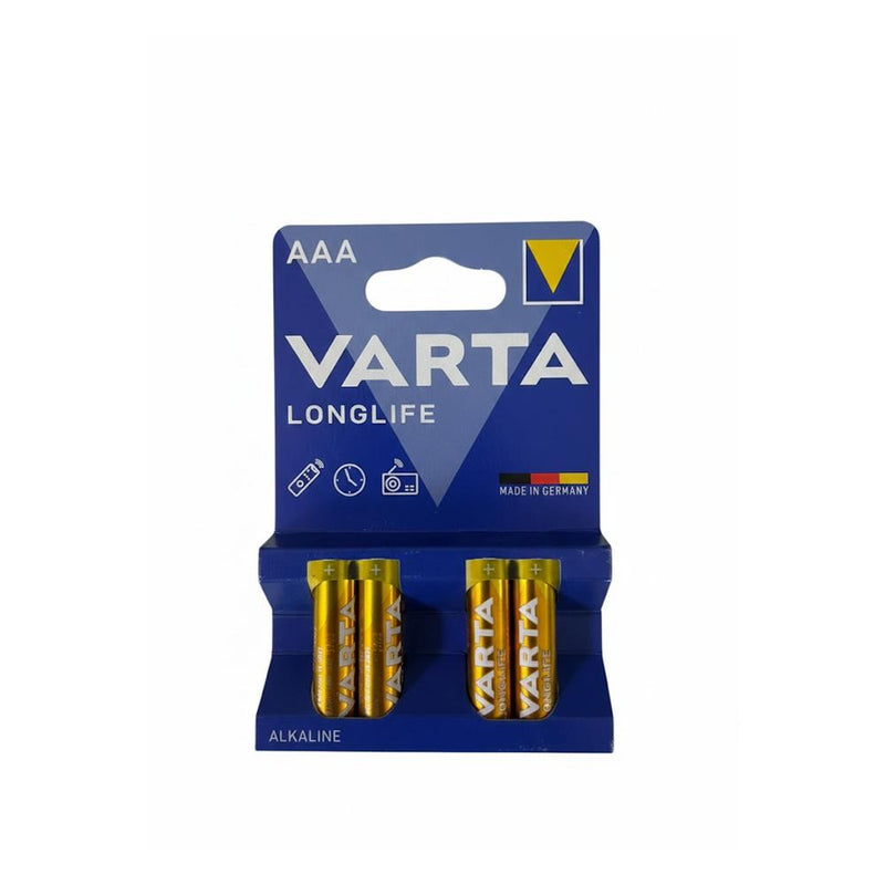 AAA Alkaline Batteries Long Life 4-Pack 1.5V Varta