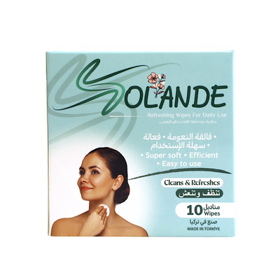 Solande Ultra Soft Refreshing Daily Wipes - Soft & Fresh - 10PCS