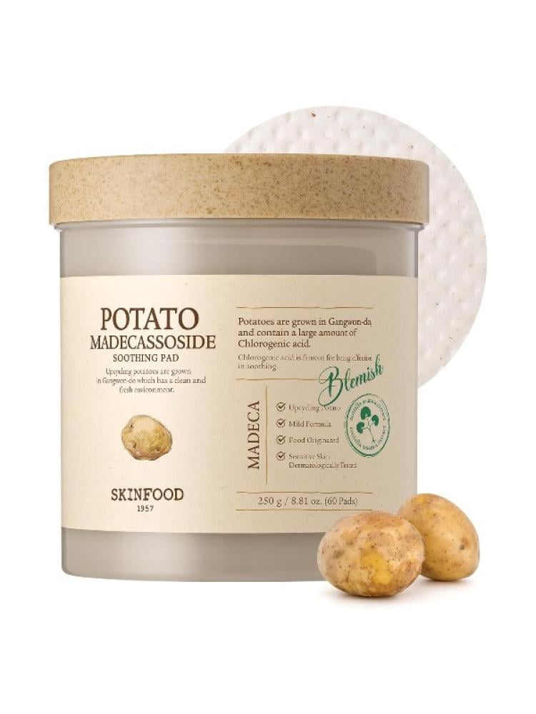 Soothing Toner Pads Potato & Madecassoside Skin Food 60 Pads