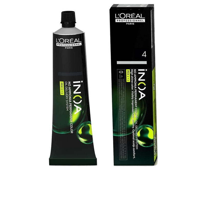 Brown Hair Dye Inoa Ammonia-Free Permanent Colour 4 Natural L'Oreal 60g