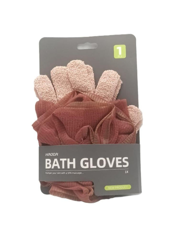 Haoda Bath Sponge and Glove Set - Red Flower