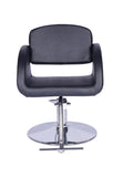 Salon System Brooklyn Hydraulic Hair Styling Chair in Black Leather