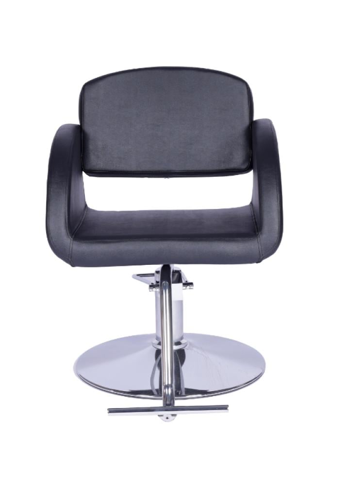 Salon System Brooklyn Hydraulic Hair Styling Chair in Black Leather