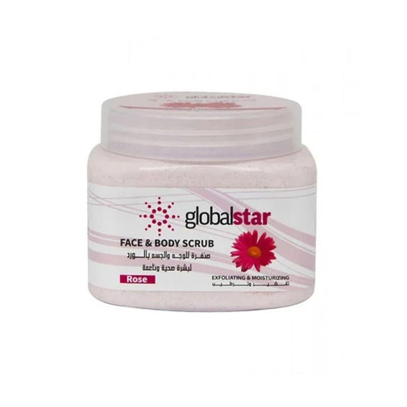 Face and Body Scrub Gentle Exfoliating Rose Globalstar 500ml