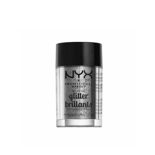 NYX Professional Makeup Face and Body Glitter Silver 2.5g