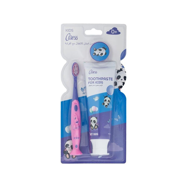 Kids Toothpaste and Toothbrush Set Fluoride-Free Craess 102g