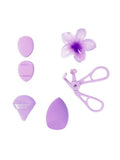 Eyelash Curler Makeup Sponge Set Hair Clip Beauty System 6 Pieces