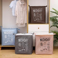 Foldable Fabric Storage Basket for Laundry and Toys - Assorted Colors