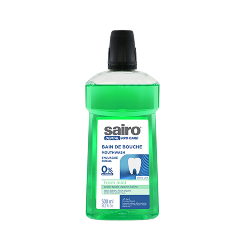 Sairo Mint Mouthwash for Sensitive Gums, Daily Fresh Breath, 500ml