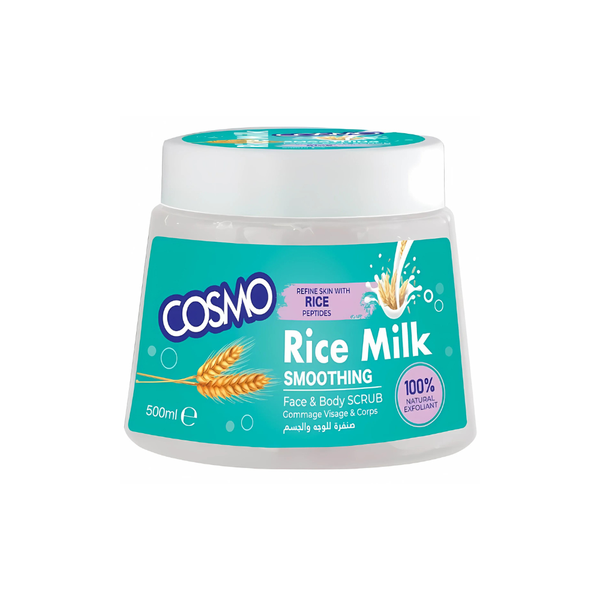 Cosmo Rice Milk Face and Body Scrub Exfoliating 500ml