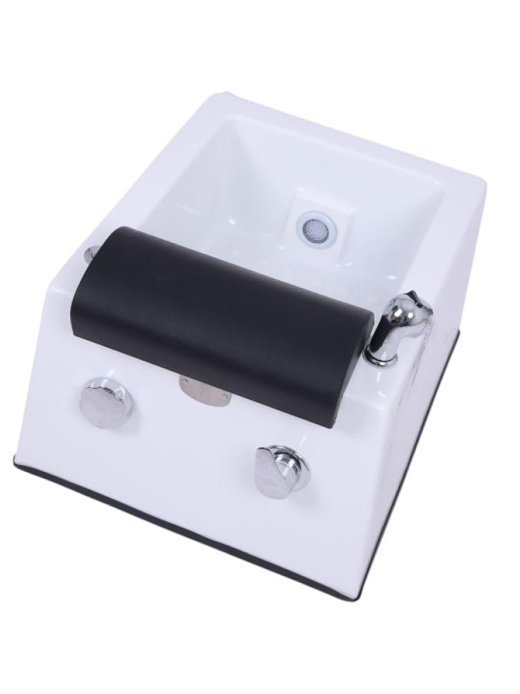 Salon System Pedicure Basin - White Black Jacuzzi 35cm x 48cm x 62cm