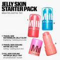 Milk Makeup Jelly Skin Skincare Set, 3-Piece Gel Serum and Blush Kit