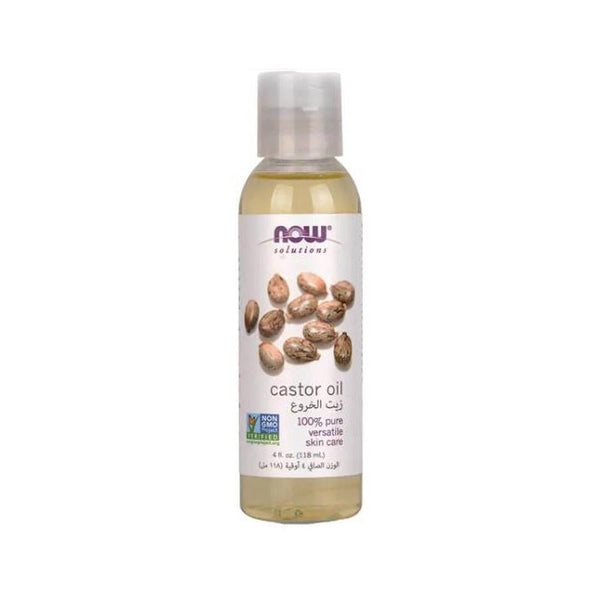 Cold-Pressed Castor Oil Carrier Oil for Skin and Hair by Now Solutions 118ml