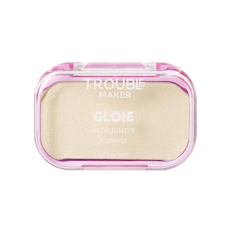 Best Powder Highlighter Natural Glow Disco Dust Light Gold Troublemaker 8g
