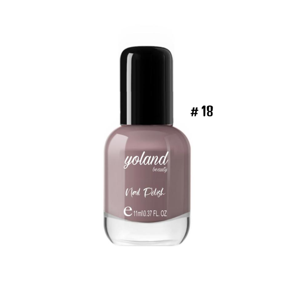 Yolande Beauty Nail Polish, Quick-Drying Formula, Glossy Finish, 18
