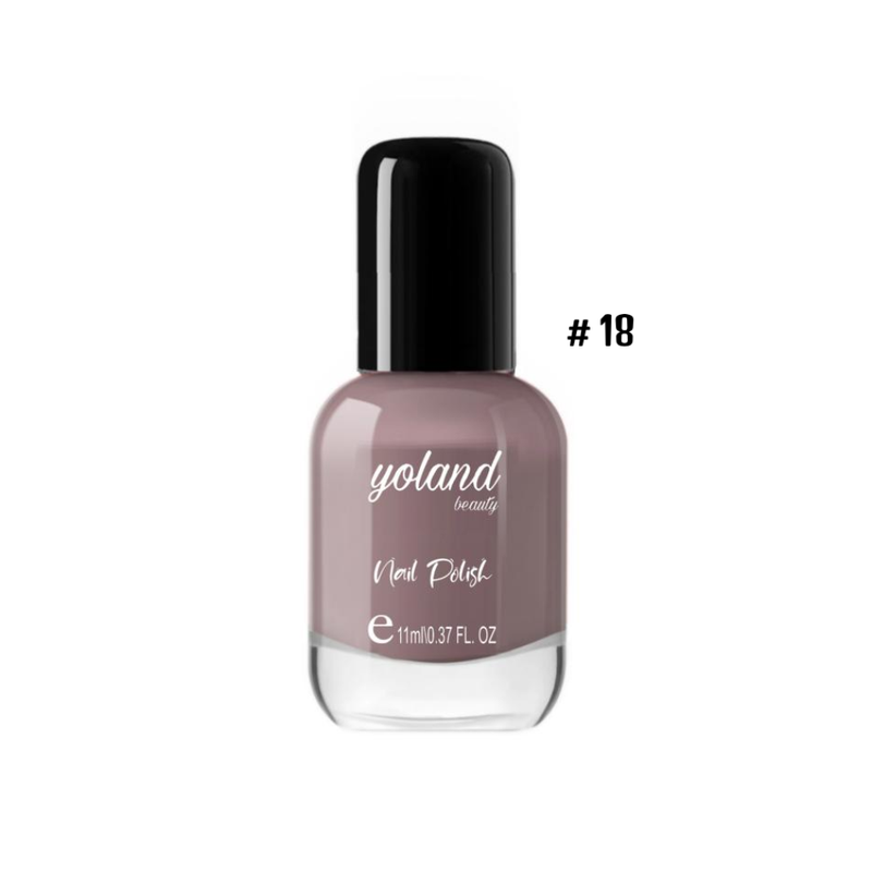 Yolande Beauty Nail Polish, Quick-Drying Formula, Glossy Finish, 18