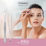 Titania Straight Tip Tweezer for Hair Removal Medium Model 1060A