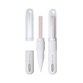 Titania Ceramic Nail File, Coarse and Fine Grit, Cleaning Tip, Cover