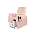 Salon System Massage Chair with Retractable Pedicure Tub - Pink