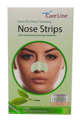 Careline Green Tea Nose Strips - Cleanse Pores & Breathe Easy (6Pcs)