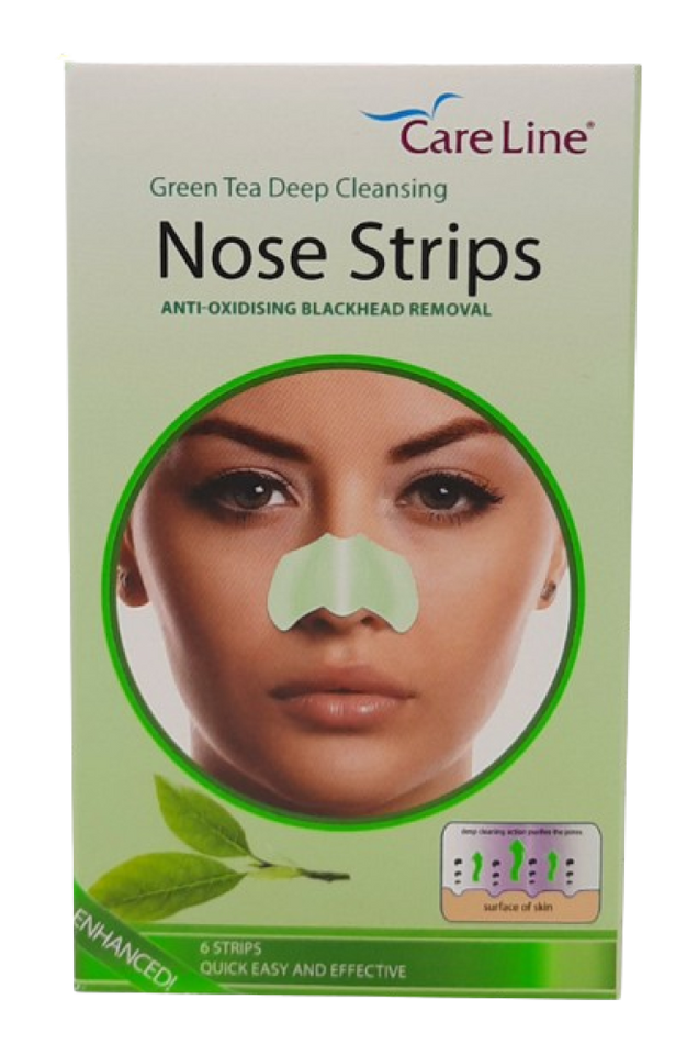 Careline Green Tea Nose Strips - Cleanse Pores & Breathe Easy (6Pcs)
