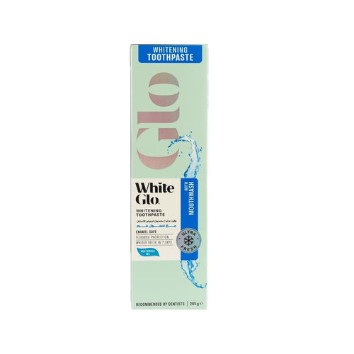 2 in 1 Toothpaste and Mouthwash Whitening White Glo 205g