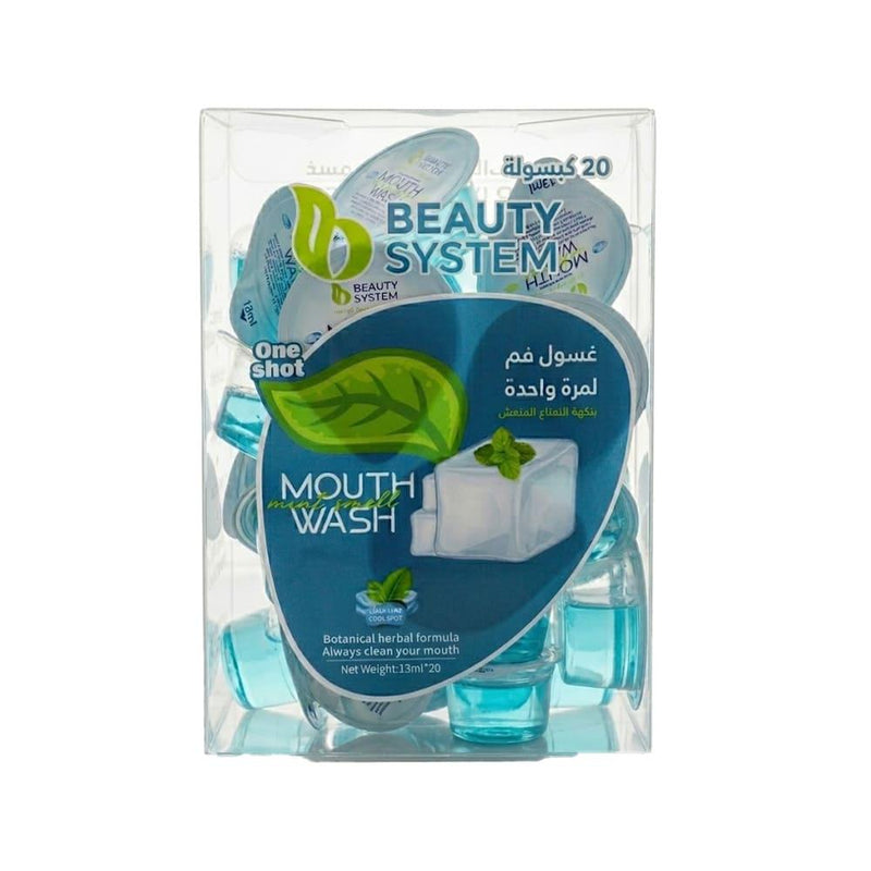 Mouthwash Capsules Refreshing Mint Travel 20 x 13ml Beauty System