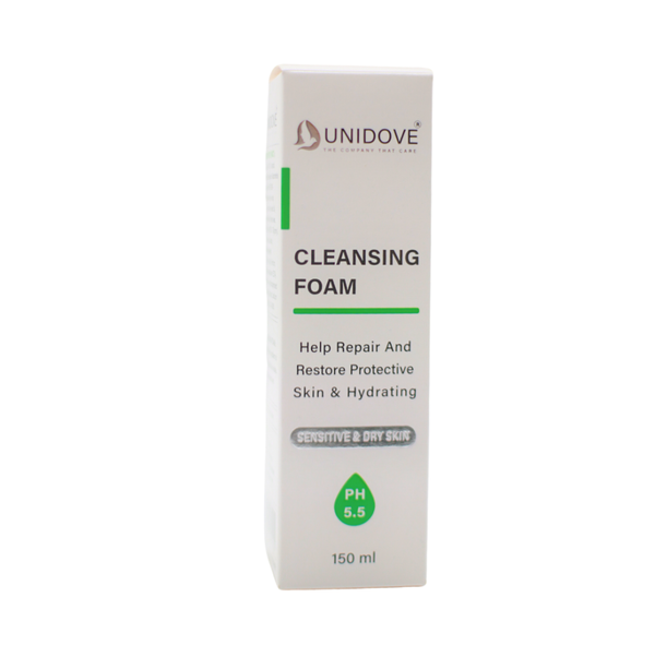 Unidove Facial Wash for Sensitive and Dry Skin, Deep Cleansing, Moisturizing, 150ml