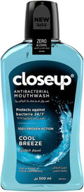 Antibacterial Antifungal Mouthwash Cool Breeze Plaque Control Close Up 500ml