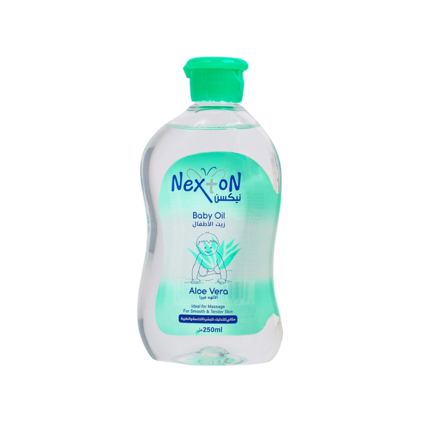 Nexton Baby Oil with Aloe Vera Extract, Sensitive Skin Care, 250ml