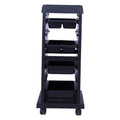 Salon System T-100X Rolling Tool Trolley - 4 Shelves - Black