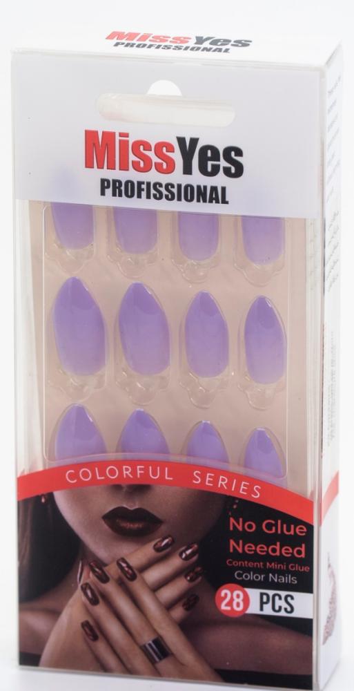 Artificial Nails Press On Durable Elegant Style Miss Yes 24 Pieces