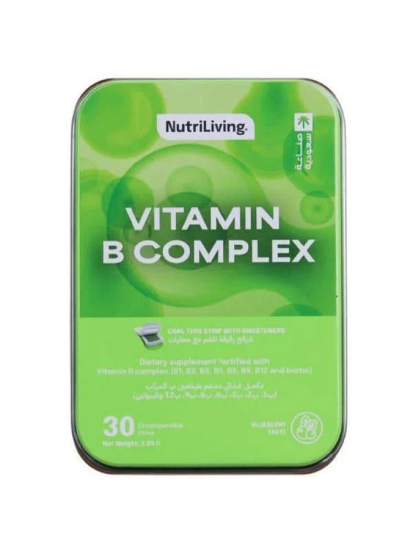 Vitamin B Complex Supplement Orally Dispersible Energy Support Nutri-Living 30 Tablets