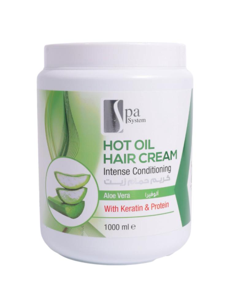 Hot Oil Hair Cream Aloe Vera Keratin Protein Spa System 1000ml