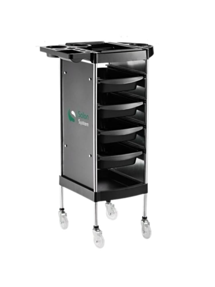 Salon System X11-B-1 Salon Trolley - 5 Drawers - Black