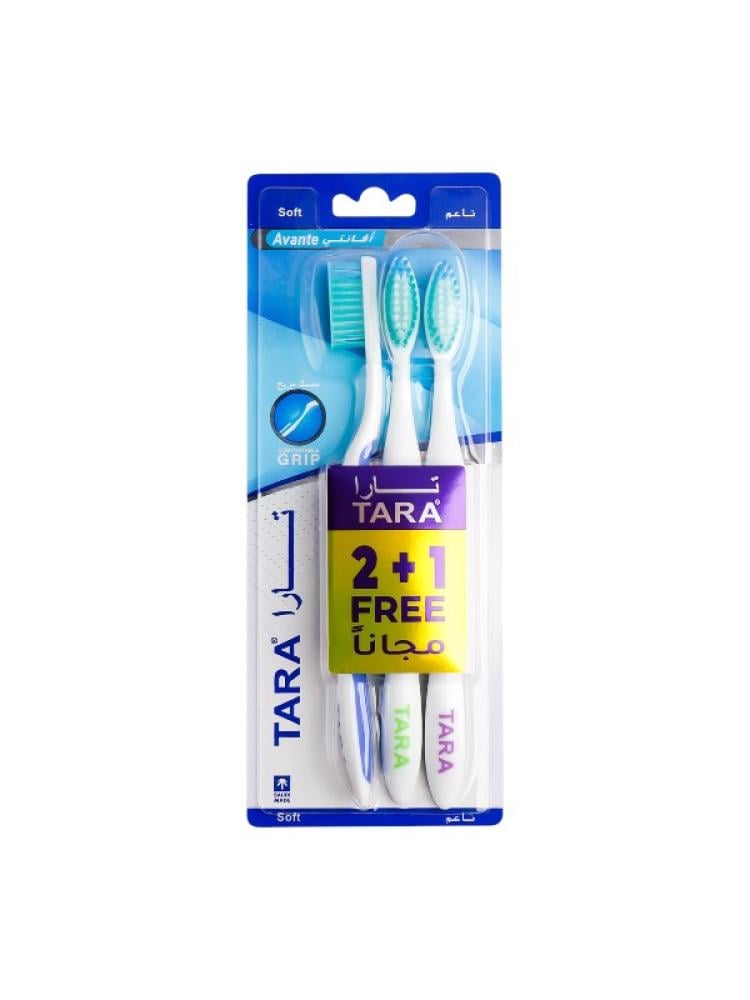 Tara Avante Soft Toothbrush - 3 Pack | Assorted Colors