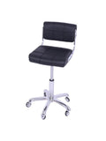 Salon System Black Striped Leather Office Chair B1383-1