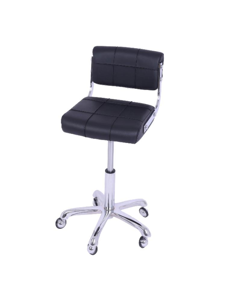 Salon System Black Striped Leather Office Chair B1383-1