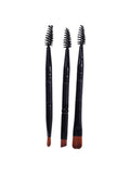 Salon System Dual-Ended Eyelash and Eyebrow Brush Set - 3 Pieces