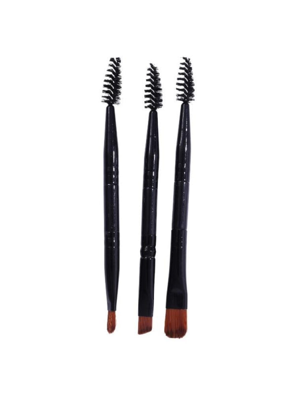 Salon System Dual-Ended Eyelash and Eyebrow Brush Set - 3 Pieces