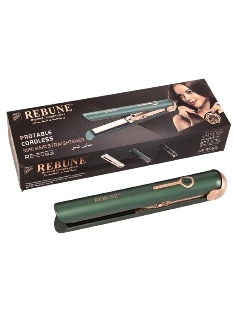 Mini Hair Straightener for Travel Rechargeable Ceramic REBUNE RE-2083