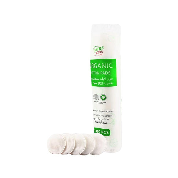 Pure Life Makeup Remover Cotton Pads, Round, 100 Count
