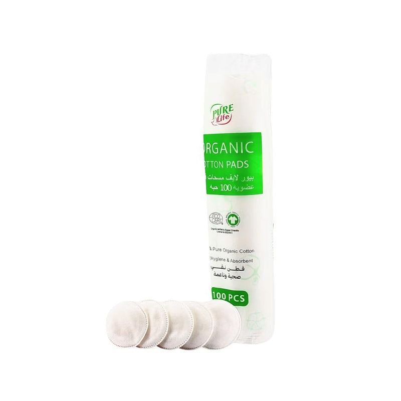 Pure Life Makeup Remover Cotton Pads, Round, 100 Count