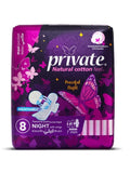 Night Sanitary Pads with Wings High Absorbency Private 8 Pads