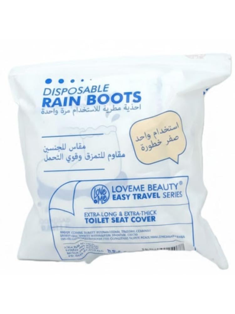 Loveme Beauty Disposable Rain Boot Shoe Covers - 3 Pairs